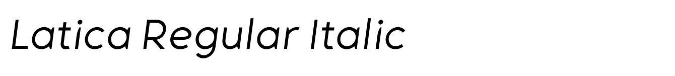 Latica Regular Italic